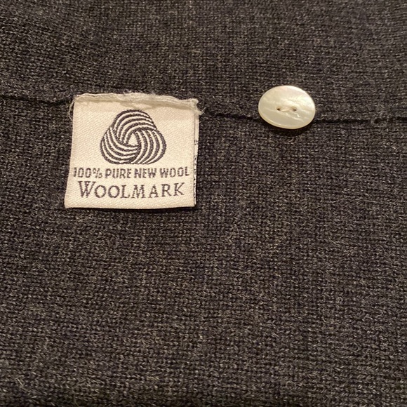 Great Vintage Pendleton dark grey wool cardigan, LP - Picture 3 of 9